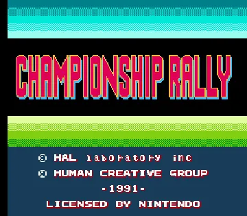 Championship Rally (Europe) screen shot title